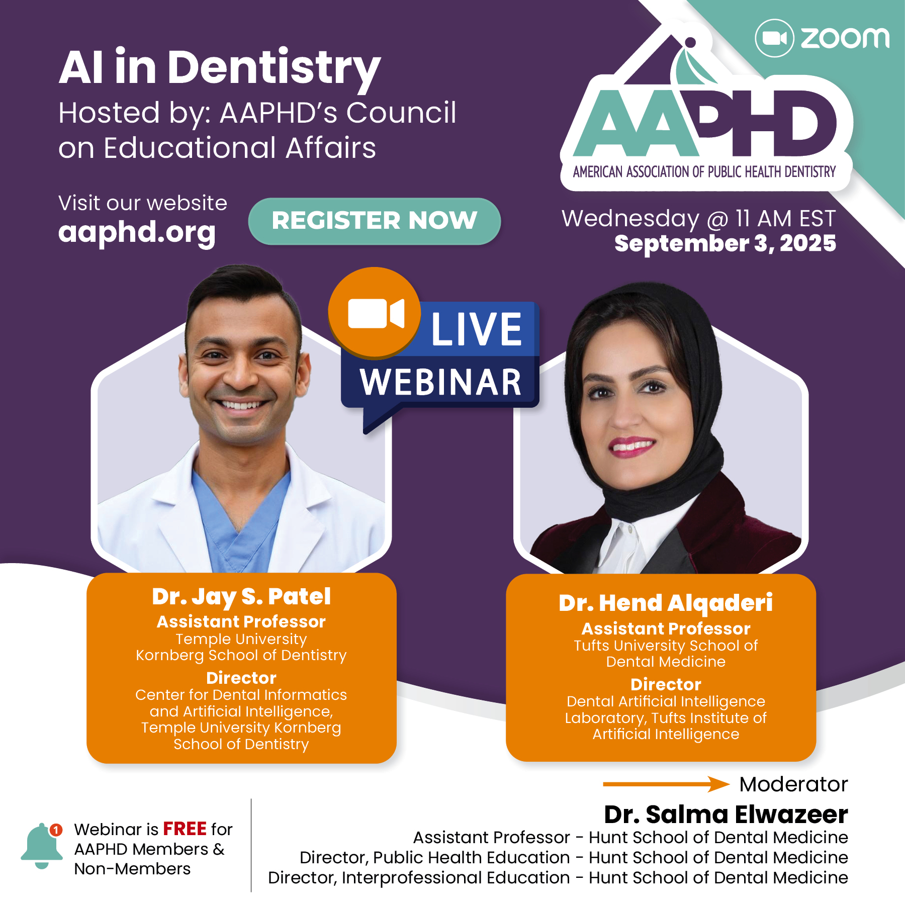 AAPHD Educational Series September Webinar